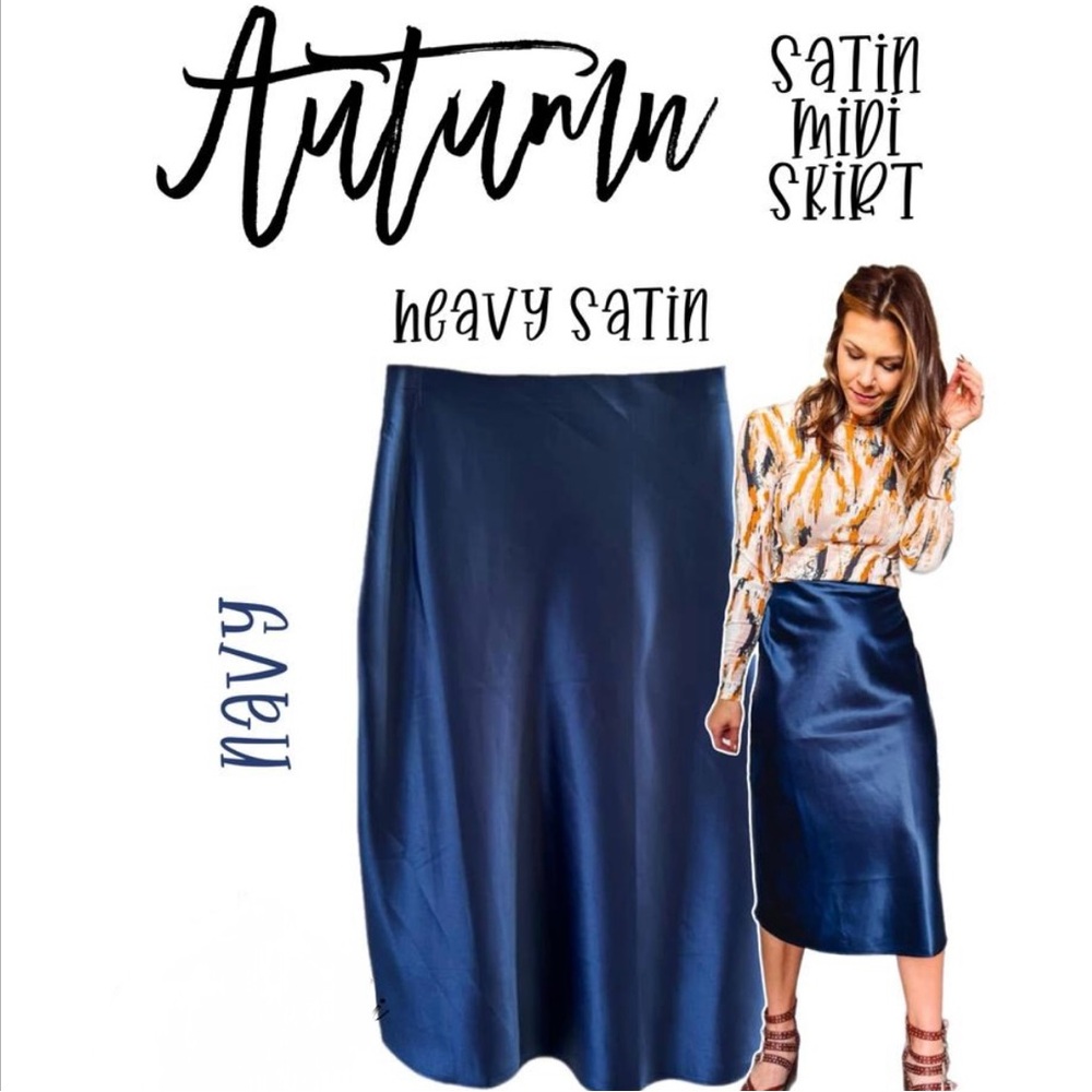 LuLaRoe Autumn Satin Midi Skirt 3022